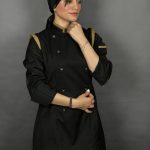 روپوش آشپزی زنانه موکا - فروشگاه لباس ست هپی شف - تولیدکننده انواع لباس اشپزی