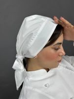 دستمال سر زنانه سفید - فروشگاه هپی شف - تولیدکننده انواع دستمالسر