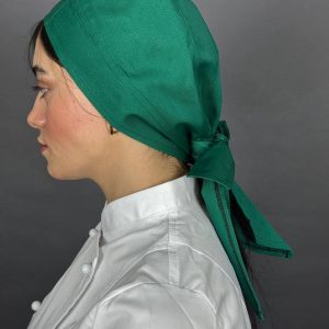 دستمال سر زنانه سبز پررنگ - فروشگاه هپی شف - تولیدکننده انواع دستمالسر