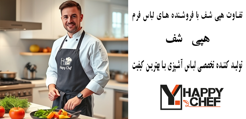 تفاوت هپی شف با فروشنده های لباس فرم - فروشگاه لباس فرم پرسنل هپی شف - سفارشی سازی لباس آشپزی