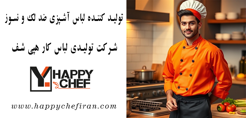 تولید کننده لباس آشپزی ضد لک و نسوز - فروشگاه لباس فرم هپی شف - بهترین برند لباس اشپزی