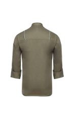 روپوش آشپزی زنانه گرین - فروشگاه لباس فرم هپی شف - تولیدکننده انواع روپوش زنانه