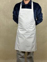  پیشبند آب گریز شمعی رنگ سفید - فروشگاه لباس فرم پرسنل هپی شف - تولیدکننده انواع پیشبند ضداب