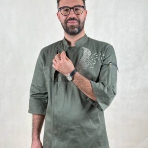 روپوش سرآشپز پیکو - فروشگاه لباس فرم هپی شف - قیمت انواع روپوش مردانه باکیفیت