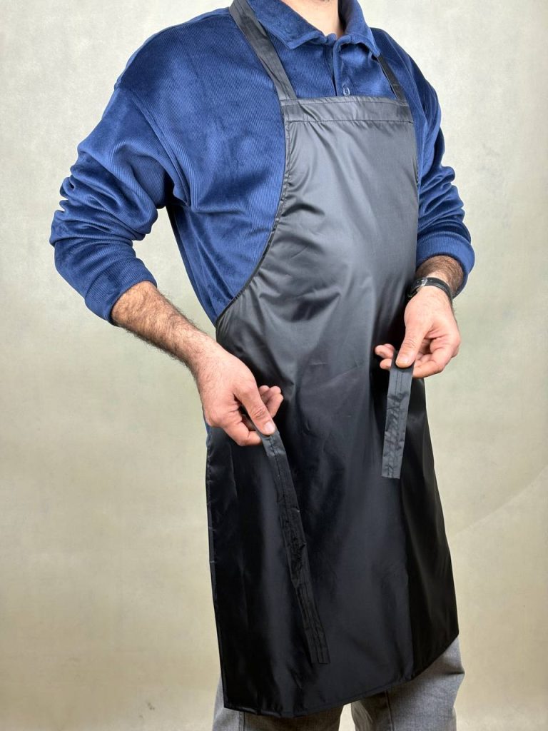  پیشبند آب گریز شمعی - فروشگاه لباس فرم پرسنل هپی شف - تولیدکننده انواع پیشبند ضداب