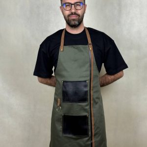  پیشبند کافه بار کتان - فروشگاه لباس فرم پرسنل هپی شف - تولیدکننده انواع پیشبند کتان